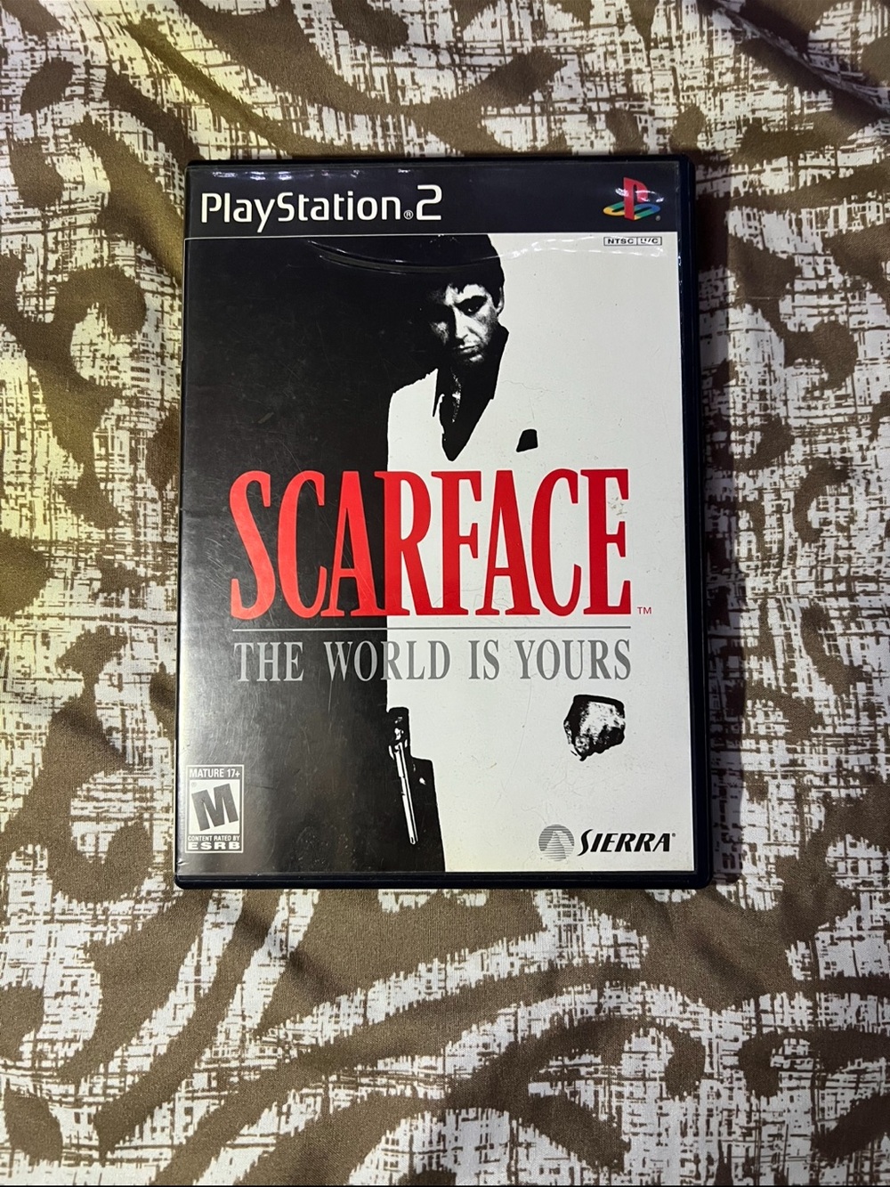 Serra Scarface: The World Is Yours PS2 Game - Black White Red